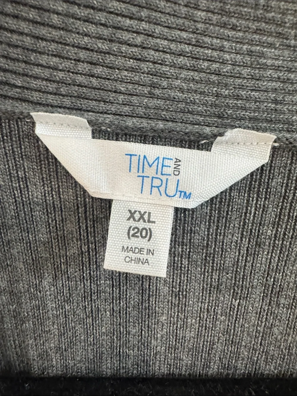 Time and Tru Open-Front Cardigans in Gray and Mustard - Picture 2 of 3